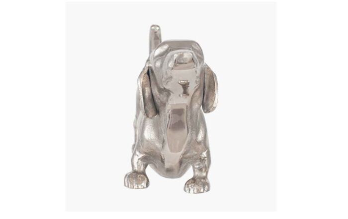Pacific Lifestyle Silver Metal Sausage Dog Bookends