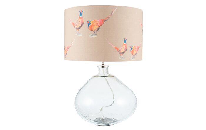 Pacific Lifestyle Savannah Organic Shape Wide Clear Glass Table Lamp