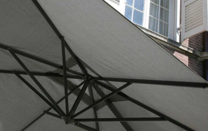 4 Seasons Outdoor Siesta Parasol-No Base-Charcoal-3.5 Metre-Round