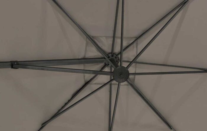 4 Seasons Outdoor Siesta Taupe 3.5m Round Parasol -125kg Siesta Granite Grey Base