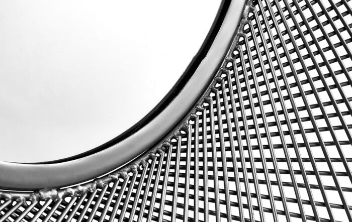 Pacific Lifestyle Silver Metal Fretwork Round Wall Mirror