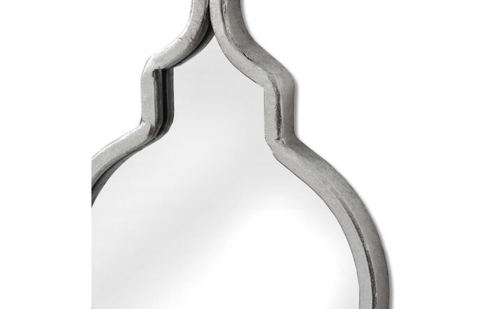 Hill Interiors Silver Quarterfoil Decorative Hanging Mirror
