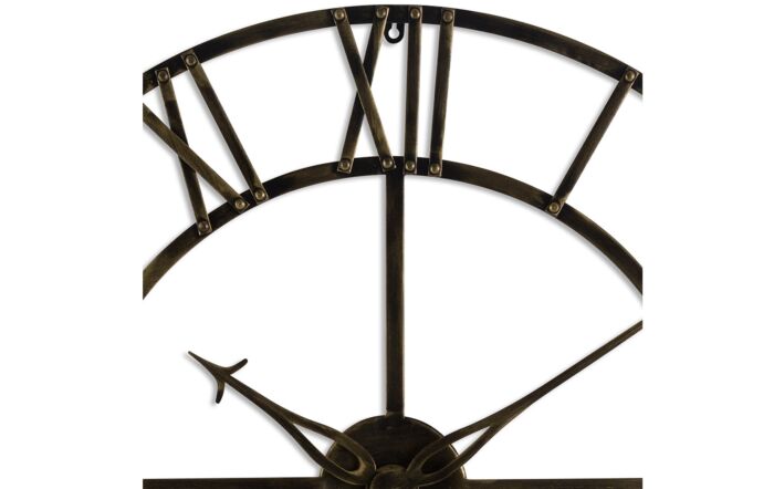 Hill Interiors Small Antique Brass Skeleton Clock