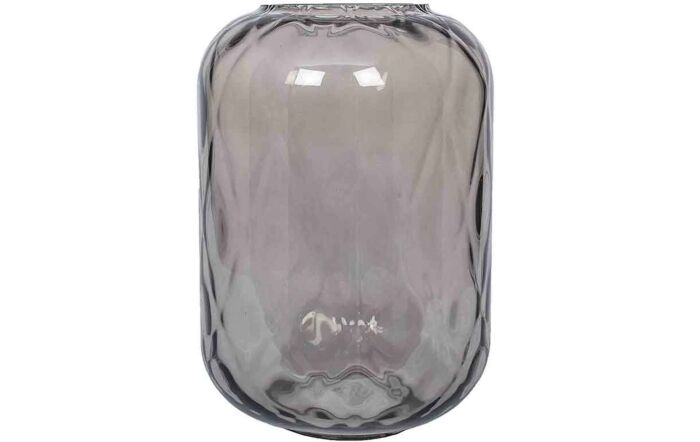 Pacific Lifestyle Smoked Grey Glass Quadrant Vase Large