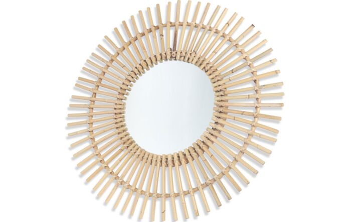 Starburst Rattan Mirror-Natural