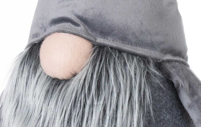 Hill Interiors Large Tall Grey Velvet Gonk 125H cm