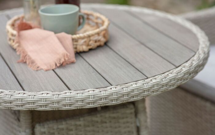 Bramblecrest Tetbury Round Garden Bistro Set - Nutmeg