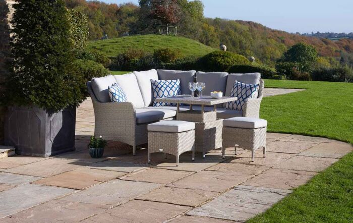 Bramblecrest Tetbury Mini Sofa Set with Adjustable Table - Nutmeg