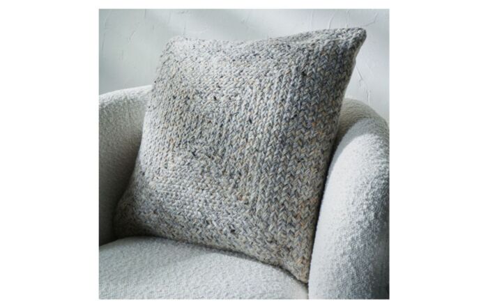 Pacific Lifestyle Indoor/Outdoor Grey Tweed Scatter Cushion