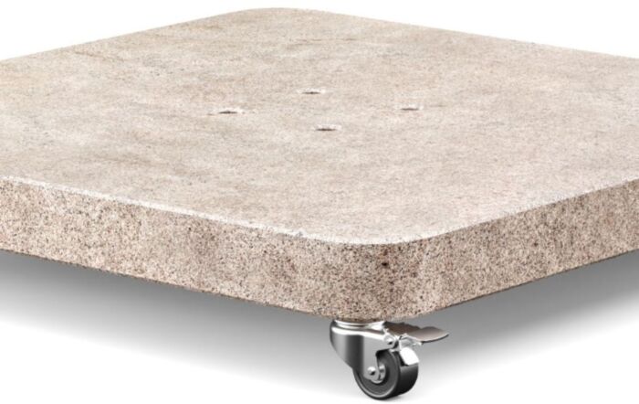 Pacific Lifestyle Venezia Sandstone Round Edge Granite 120kg Wheeled Parasol Base