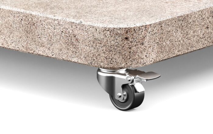 Pacific Lifestyle Challenger T2 2.6 x 3.5 Champagne/Sandstone Parasol With Venezia 90kg Base And 30kg Add On Weight