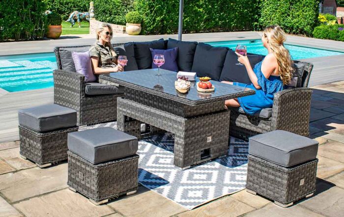 Maze Victoria Corner Dining Set with Rising Table