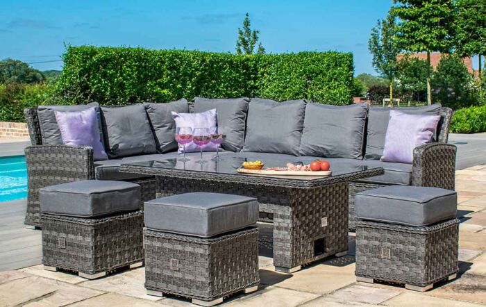 Maze Victoria Corner Dining Set with Rising Table