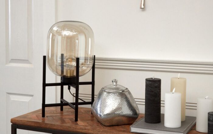 Hill Interiors Vintage Industrial Glass Glow Lamp