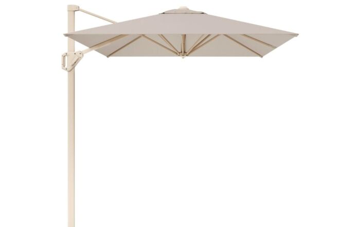 Pacific Lifestyle Voyager T1 3m x 2m Cantilever Parasol with 90kg Wheeled Granite Base - Champagne/Sand