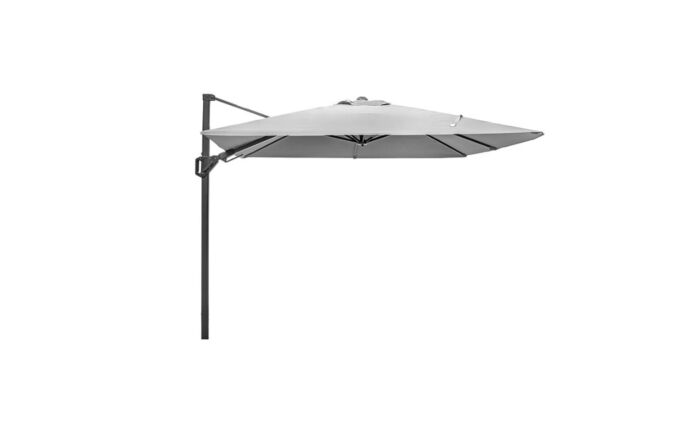 Pacific Lifestyle Voyager T2 2.7m Cantilever Parasol Luna Grey With 90kg Wheeled Base