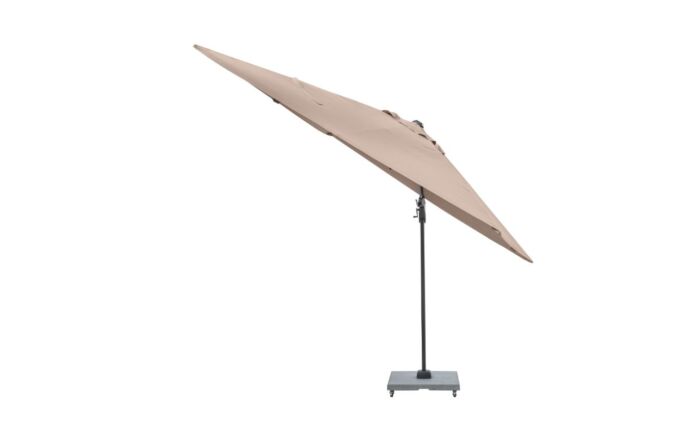 Pacific Lifestyle Voyager T2 2.7mt Free Arm Parasol Taupe With 90kg Wheeled Base