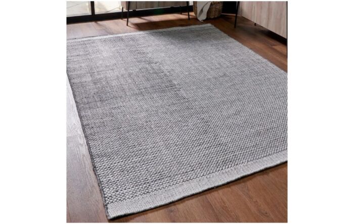 Pacific Lifestyle Graphite And White Indoor And Outdoor Rug