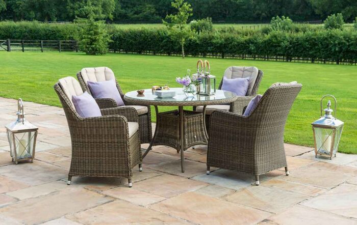 Maze Winchester 4 Seat Round Dining Set 