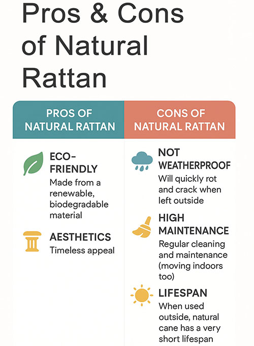 Pros and Cons of Natural Rattan Garden Furniture