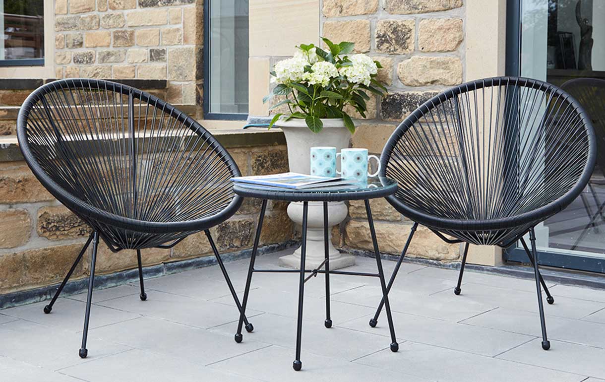 Rio Black Bistro Set