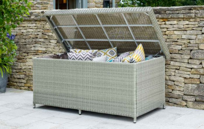 Rattan garden cushion storage box