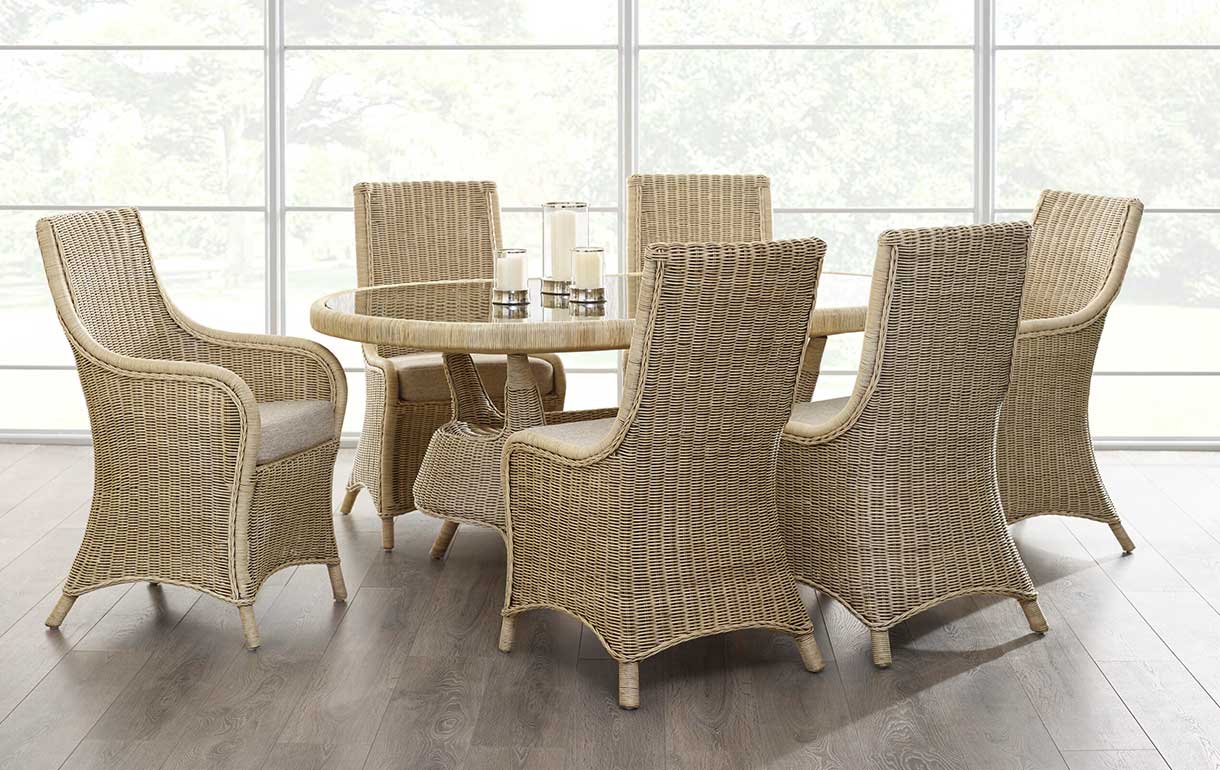 Cane dining furniture