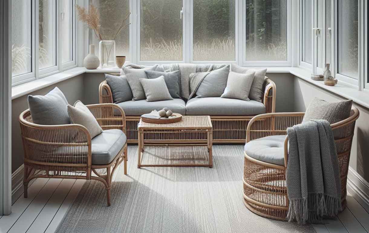 grey minimal spacious conservatory example