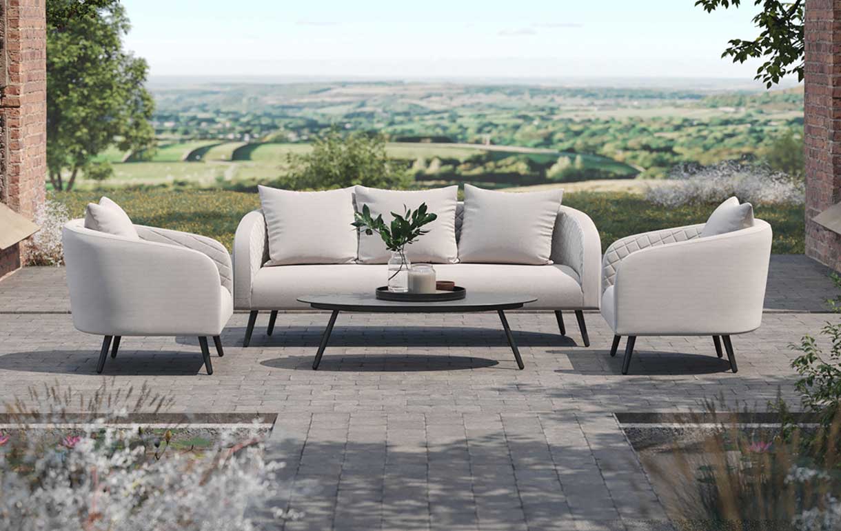 Maze Ambition Fabric Three Seat Sofa Set