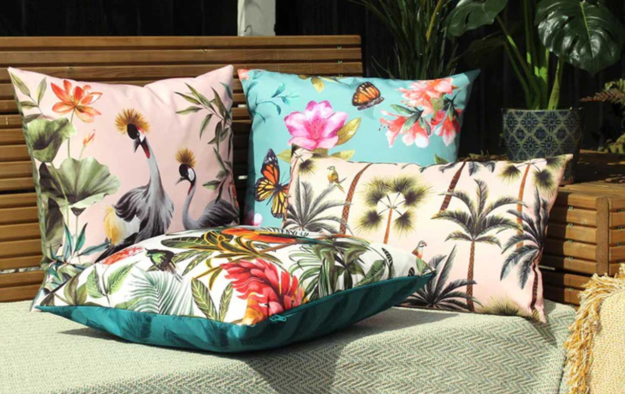Colourful garden scatter cushions