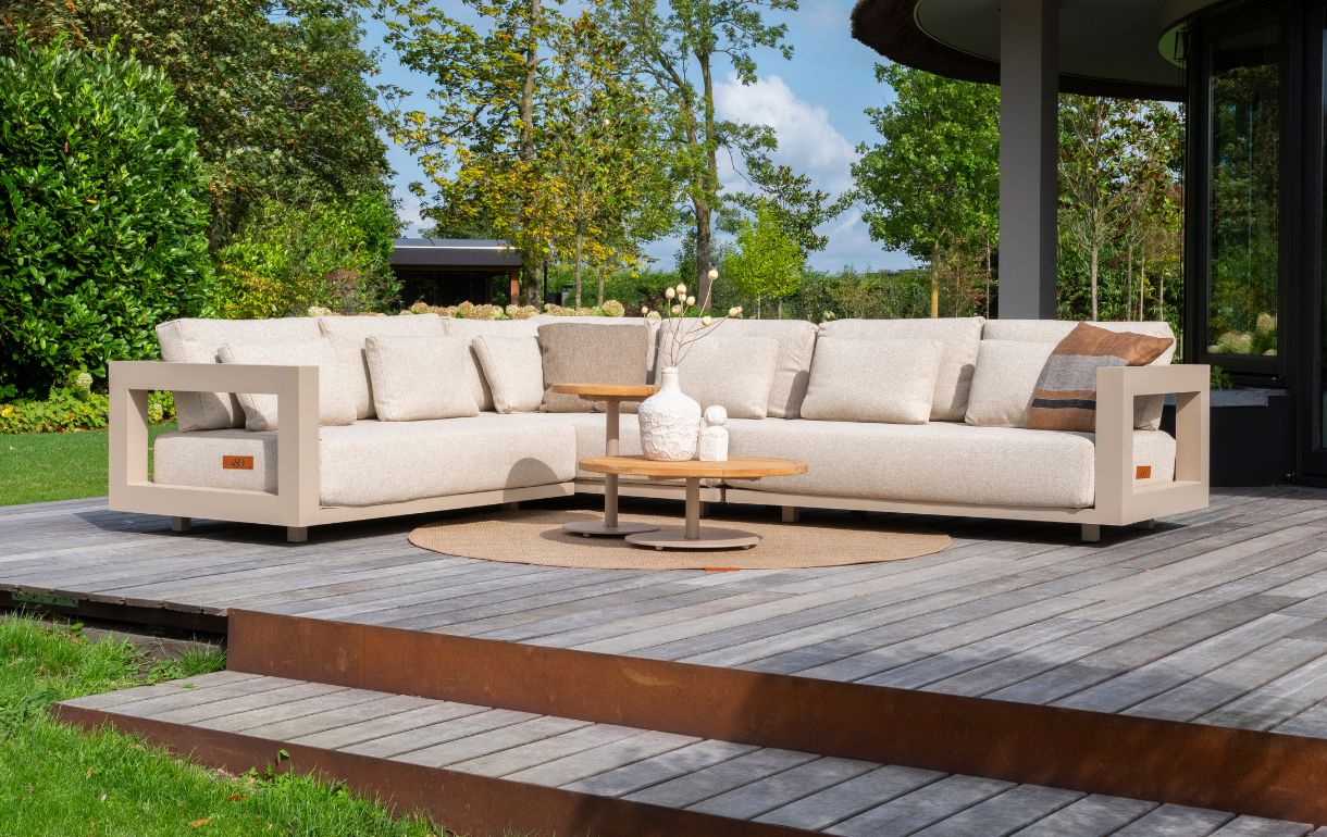 Large Aluminium Corner Sofa