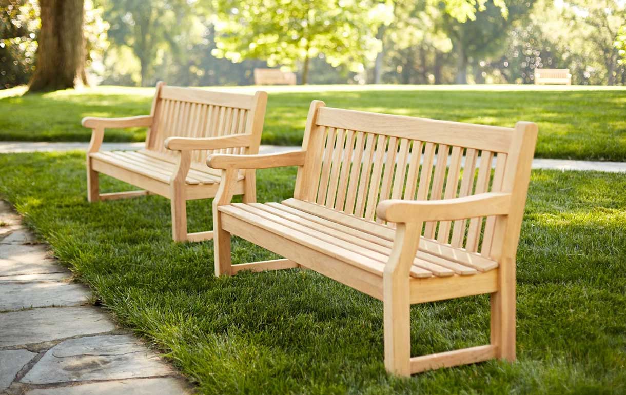 Two Wooden Garden Benches